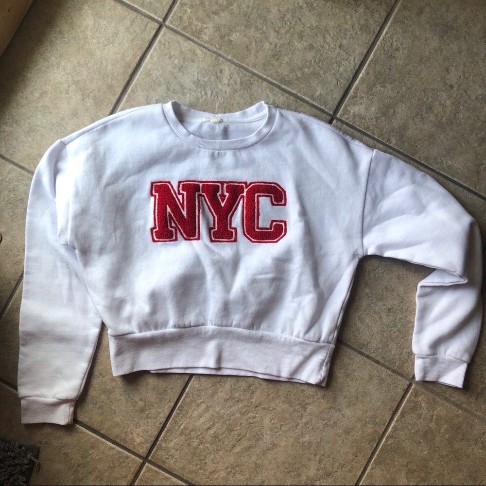cropped NYC sweatshirt
